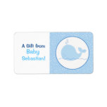 Little Blue Whale Custom Labels / Stickers