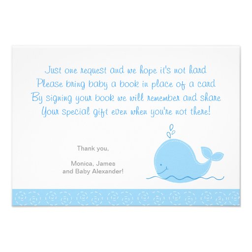 Little Blue Whale Enclosure Cards Announcements