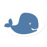 Little Blue Whale - It's a Boy Stickers