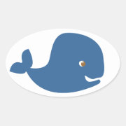 Little Blue Whale - It's a Boy Stickers
