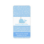 Little Blue Whale Miniature Candy Wrappers Custom Address Label