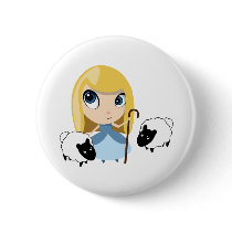 Little Bo Peep and her Sheep buttons by ButtermilkBiscuits Little Bo Peep and her Sheep buttons