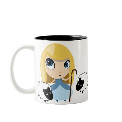 Little Bo Peep and her Sheep Mug by ButtermilkBiscuits