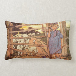 Little Bo-Peep Nursery Rhyme Lumbar Pillow
