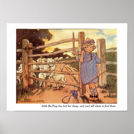 little-bo-peep-nursery-rhyme-print-zazzle