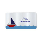 Little Boat Address Label label