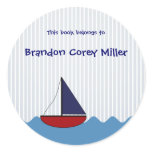 Little Boat Bookplate stickers