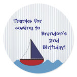 Little Boat Round Sticker