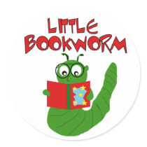 Little Book Worm stickers