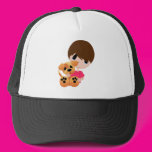 Little Boy and His Puppy Hat
