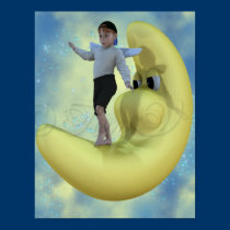 Little Boy  Angel at Play Poster posters