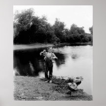 Little Boy Big Catch Print