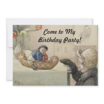 Little Boy Looking at Toys Custom Invitations