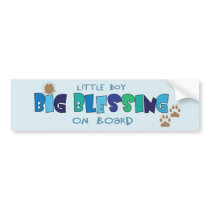 Little Boy... on Board Christian bumper sticker bumper stickers