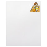 Little boy player freckles letterhead template