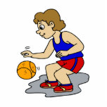 Little boy playing basketball photo cutouts