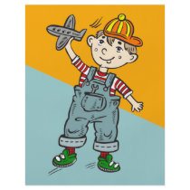 Little Boy With Airplane Full Color Flyer