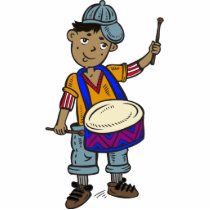 Little Boy With Drums Cut Outs