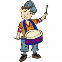 Little Boy With Drums Photo Sculpture