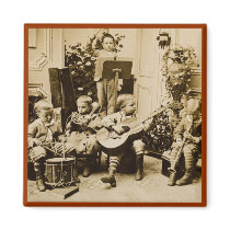 Little Boys Orchestra - Vintage Stereoview magnets