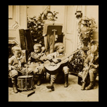 Little Boys Orchestra - Vintage Stereoview posters