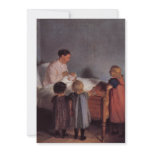 Little brother beautiful art painting mother child personalized invites