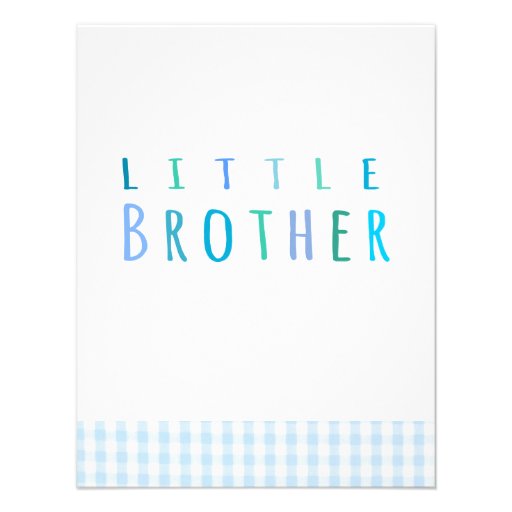 Little Brother in blue Invite