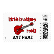 Little Brothers Rock!   with Guitar Postage Stamp