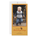 Little brown acorn Thanksgiving photo greeting photocard