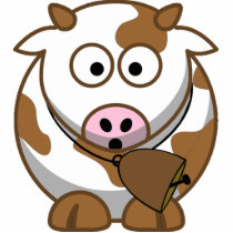 Little Brown Cow with Cowbell photo sculptures by HalloweenSpirit Little Brown Cow with Cowbell photo sculptures