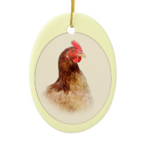 Little Brown Hen Ornament