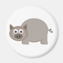 Little Brown Pig magnets