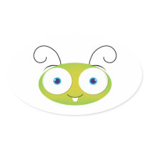 Little Bug Boy Oval Sticker stickers