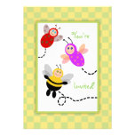 Little Bugs Ladybug, Bumble Bee, Butterfly Party Invitations