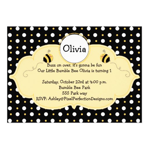 Little Bumble Bee Invite