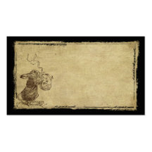 Little Bunny With Teapot- Prim Biz Cards Business Card Template