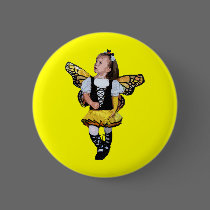 Little Butterfly Girl buttons