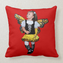 Little Butterfly Girl throw pillow pillows