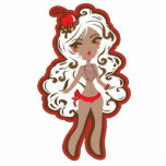 Little Candy Girls- Fudge Sundae Acrylic Cut Out