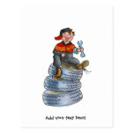 Little Car Mechanic Postcard