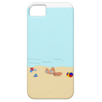 Little Cat At The Beach iPhone 5 Cases
