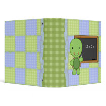 little chalkboard turtle vinyl binders