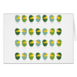little chickens in colorful Easter eggs cards