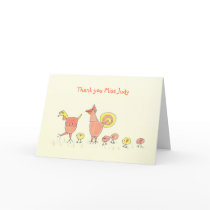 Little Chicks, Child Care Worker Thank You Card