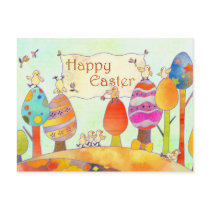 Little Chicks in Easter Land Postcard