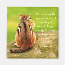 Little Chipmunk Serenity Prayer Magnet