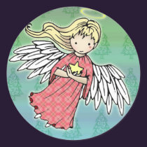 Little Christmas Angel Stickers stickers