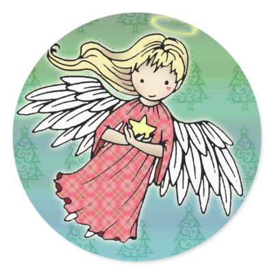 Little Christmas Angel Stickers