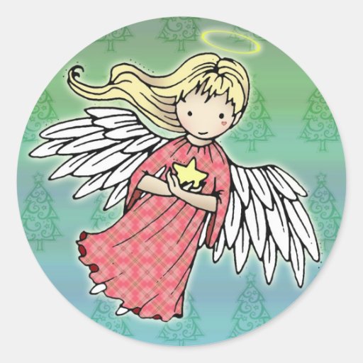 Little Christmas Angel Stickers Zazzle