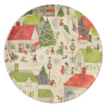 Little Christmas Village Dinner Plates
